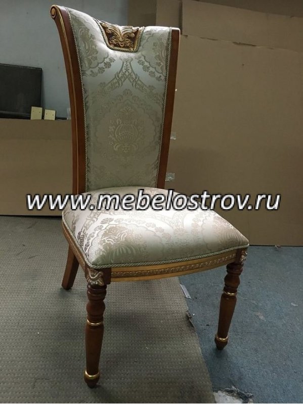 Е62 МОНАРХ СТУЛ С ПОДЛОКОТНИКАМИ, цвет-brown extra GOLD, ткань JR801-23/E66-06
