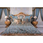 КОНСУЭЛЛА Кровать 2,0*2,2 с решёткой (ткань с пуговицами)