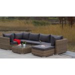 Лунго плетенная оттоманка с подушкой соломенный