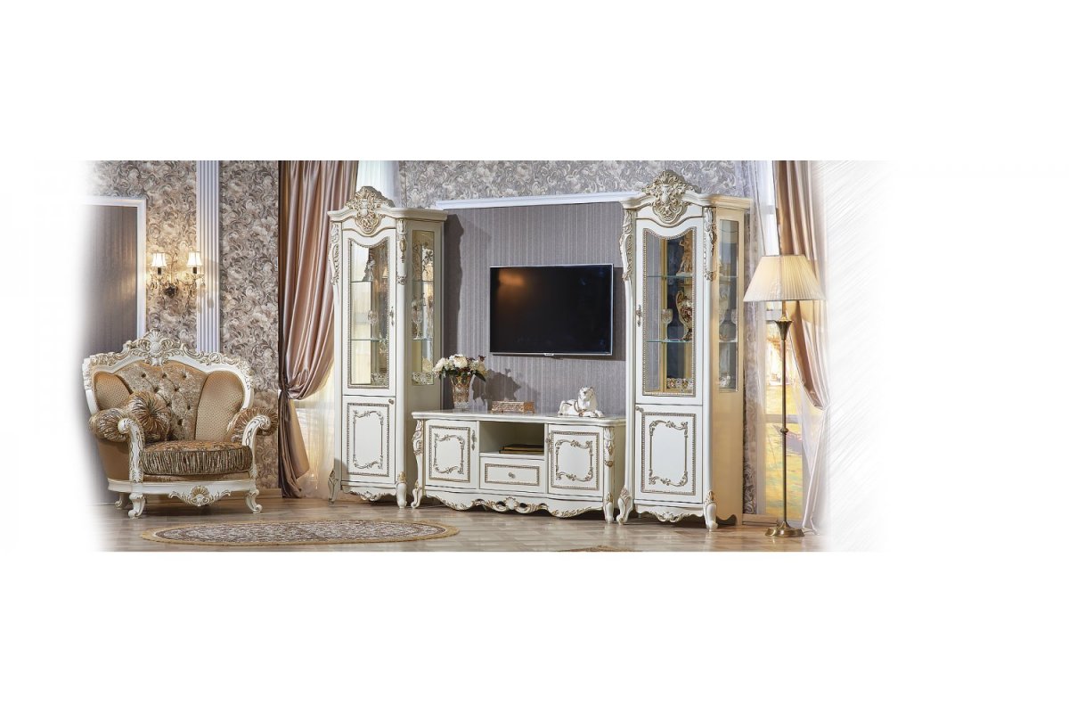 ДЖОКОНДА Витрины 1-но дверные левая + правая (2 штуки)+ТВ Тумба