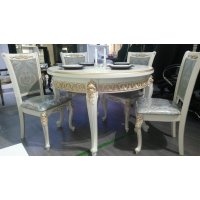 ВИВЬЕН (ножки роза) Стол круглый раскладной 1,2-1,6