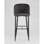Стул барный Оскар велюр серый