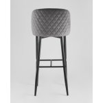Стул барный Оскар велюр серый
