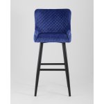 Стул барный Ститч велюр синий