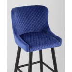 Стул барный Ститч велюр синий