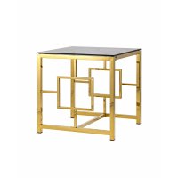 Журнальный столик 55*55 БРУКЛИН стекло smoke сталь золото Журнальный столик 55*55 БРУКЛИН стекло smoke сталь золото