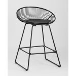 Стул полубарный UFO черный с черной подушкой Стул полубарный UFO черный с черной подушкой