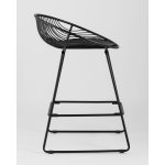 Стул полубарный UFO черный с черной подушкой Стул полубарный UFO черный с черной подушкой