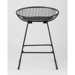 Стул полубарный UFO черный с черной подушкой Стул полубарный UFO черный с черной подушкой