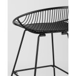 Стул полубарный UFO черный с черной подушкой Стул полубарный UFO черный с черной подушкой