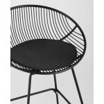 Стул полубарный UFO черный с черной подушкой Стул полубарный UFO черный с черной подушкой