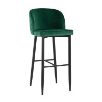 Стул барный Оскар велюр изумрудный