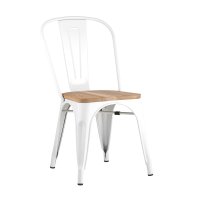 Стул TOLIX WOOD белый глянцевый