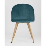 Стул Лион велюр с ромбами аквамарин