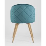 Стул Лион велюр с ромбами аквамарин