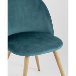 Стул Лион велюр с ромбами аквамарин