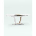 Стол обеденный Атланта раскладной 160-200*90 глянцевый белый