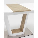 Стол обеденный Атланта раскладной 160-200*90 глянцевый белый