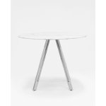 Стол обеденный Хьюстон D100 белый стеклянный