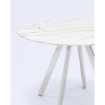 Стол обеденный Хьюстон D100 белый стеклянный