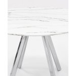 Стол обеденный Хьюстон D100 белый стеклянный