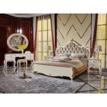 БЬЯНКА Комплект: Кровать 1,8*2,0+2 прикроватные тумбы+туалетный стол с зеркалом с пуфом +шкаф 4-х дверный БЬЯНКА Комплект: Кровать 1,8*2,0+2 прикроватные тумбы+туалетный стол с зеркалом с пуфом +шкаф 4-х дверный