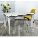 Стол CREMONA 160 KL-188 Контрастный мрамор / белый каркас М-City