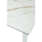 Стол CREMONA 160 KL-188 Контрастный мрамор / белый каркас М-City