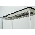 Стол CREMONA 160 KL-188 Контрастный мрамор / белый каркас М-City