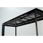 Стол CREMONA 160 KL-99 Белый мрамор матовый, итальянская керамика / черный каркас М-City