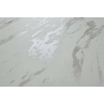 Стол RIETI 200 KL-99 Белый мрамор матовый, итальянская керамика / черный каркас М-City