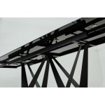 Стол RIETI 200 KL-99 Белый мрамор матовый, итальянская керамика / черный каркас М-City