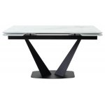 Стол Ниагара 140 БЕЛЫЙ МРАМОР, стекло / ЧЕРНЫЙ, М-City Стол Ниагара 140 БЕЛЫЙ МРАМОР, стекло / ЧЕРНЫЙ, М-City