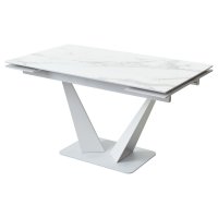 Стол Ниагара 140 БЕЛЫЙ МРАМОР, стекло / БЕЛЫЙ, М-City Стол Ниагара 140 БЕЛЫЙ МРАМОР, стекло / БЕЛЫЙ, М-City
