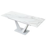Стол Ниагара 140 БЕЛЫЙ МРАМОР, стекло / БЕЛЫЙ, М-City Стол Ниагара 140 БЕЛЫЙ МРАМОР, стекло / БЕЛЫЙ, М-City