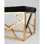 Банкетка-скамейка АРТ ДЕКО велюр черный сталь золото Банкетка-скамейка АРТ ДЕКО велюр черный сталь золото