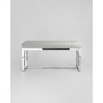 Банкетка-скамейка БРУКЛИН велюр серый сталь серебро