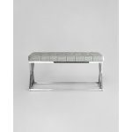 Банкетка ИНСИГНИЯ велюр серый сталь серебро Банкетка ИНСИГНИЯ велюр серый сталь серебро