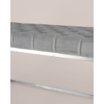 Банкетка ИНСИГНИЯ велюр серый сталь серебро Банкетка ИНСИГНИЯ велюр серый сталь серебро