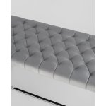 Банкетка ИНСИГНИЯ велюр серый сталь серебро Банкетка ИНСИГНИЯ велюр серый сталь серебро