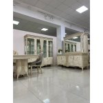 МАГНОЛИЯ Комплект гостиной (Витрина, Комод, Стол, 4 стула, 2 кресла)