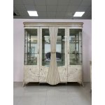 МАГНОЛИЯ Комплект гостиной (Витрина, Комод, Стол, 4 стула, 2 кресла)