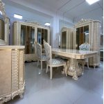 РАФАЭЛЛО Комплект гостиной (Витрина, Комод, Стол, 4 стула, 2 кресла)