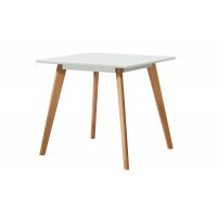 Стол M-407 белый матовый/бук
