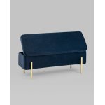 Банкетка Болейн с ящиком велюр синий
