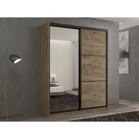 КААППИ-2 Шкаф-купе 2-х дверный 160*45 (зеркало/ЛДСП)