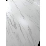 Стол MATERA 160 MARBLES KL-99 Белый мрамор матовый, итальянская керамика/ черный каркас М-City
