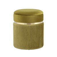 Пуф Миранда с ящиком велюр оливковый