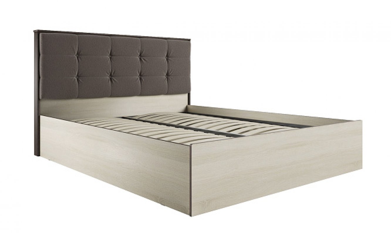 Кровать с ортопедическим основанием Лирика ЛК-2 160х200, кофе Кровать с ортопедическим основанием Лирика ЛК-2 160х200, кофе