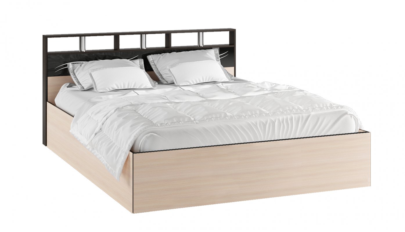 Кровать с настилом ДСП Эрика 140х200, венге/дуб молочный Кровать с настилом ДСП Эрика 140х200, венге/дуб молочный